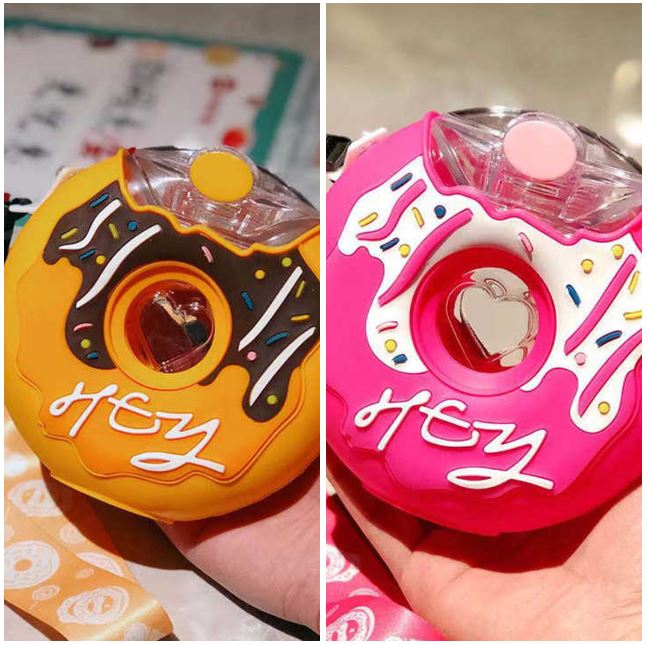 2 Doughnut Water Bottles 380 ml - Image 1